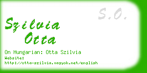 szilvia otta business card